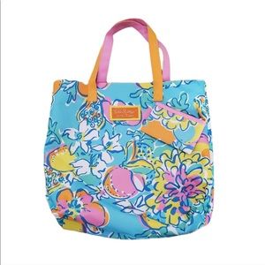 Lilly Pulitzer for Estee Lauder tote bag + pouch
